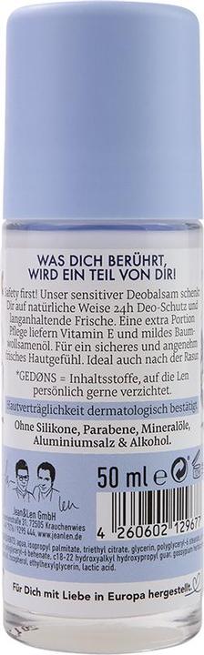 Actual product image Jean & Len Cotton, Deodorant, 50 ml (Roll-on, 50 ml)