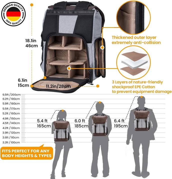 Actual product image Tarion Kamerarucksack (Camera shoulder bag, 18 l)