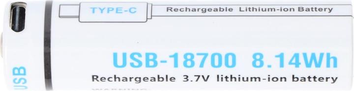 Image du produit AccuCell Rundzelle 18650, Li-ion, 3,7V, 2200mAh, 8,1Wh, mit USB-C Charging Port (1 pcs, 2200 mAh)