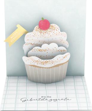 Immagine prodotto Biglietto pop-up - Dolce muffin di auguri di compleanno