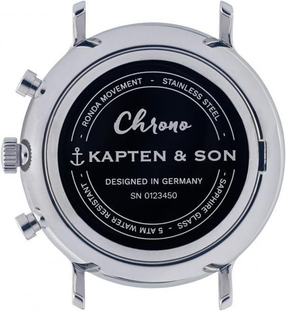 Produktbild Kapten & Son Chrono Silver Steel (Analoguhr, Swiss Made, 37 mm)