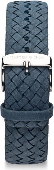 Actual product image Kapten & Son Chrono Silver Light Blue Woven Leather (Analogue wristwatch, 40 mm)