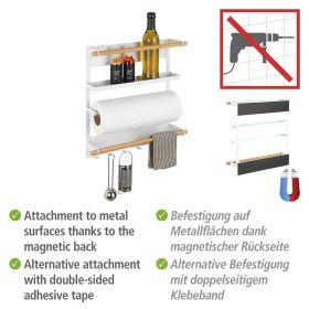 Produktbild Wenko Magnetisches Kchenregal Magna wei/Bambus