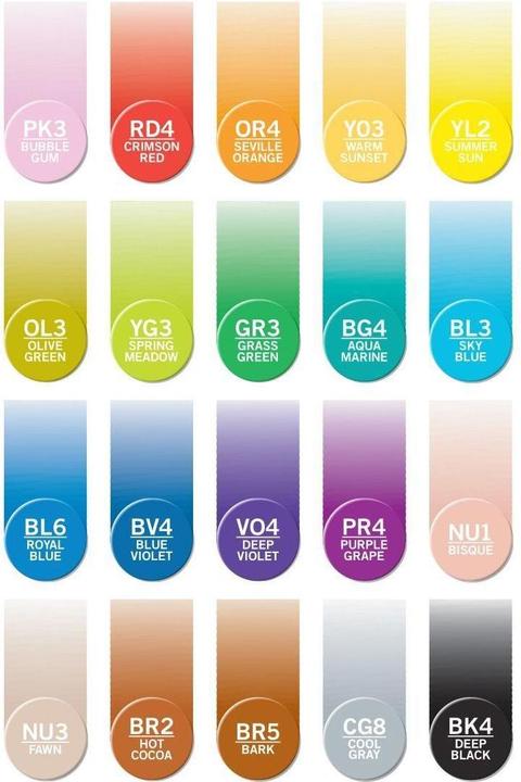 Actual product image Chameleon Brushpens (Multicoloured, 22 x)