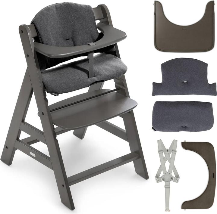 Produktbild Hauck Hochstühle Hochstuhl Alpha Charcoal Selectline - im Sparset inkl. (Hochstuhl)