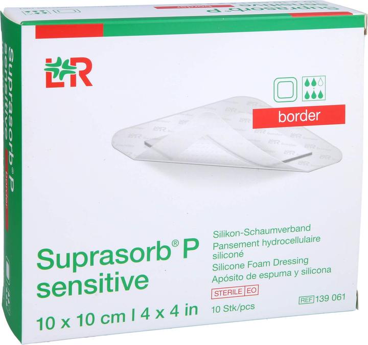 Actual product image Suprasorb P sensitive border 10x10cm (10 x)