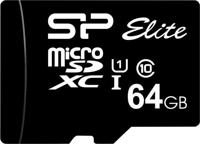 Image du produit Silicon Power Elite UHS-I 64GB microSDXC Ad. SP064GBSTHBU1V10SP (64 Go, microSDXC, U1, UHS-I)