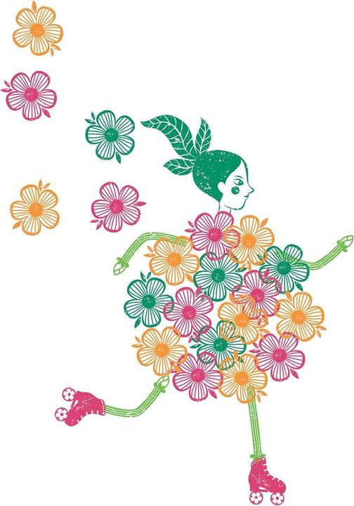 Actual product image Djeco Stamp flower girl