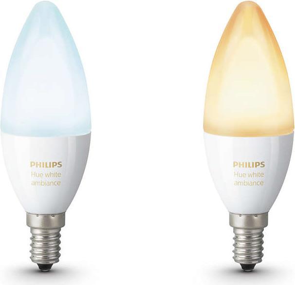 Philips Extension de l'Ambiance blanche 2 de Hue (E14, 6 W, 2 x)