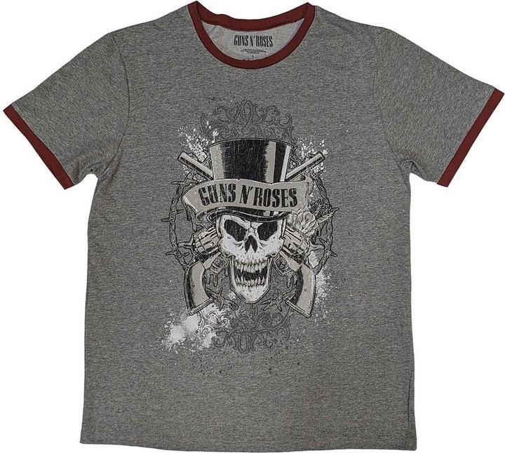 Actual product image Guns N Roses Faded Skull Ringer (S)