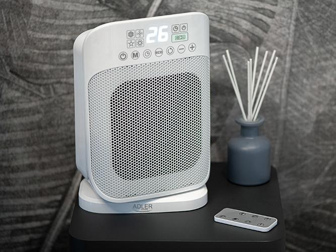 Image du produit Adler AD 7727 Chauffe-céramique LED avec télécommande (1500 W)
