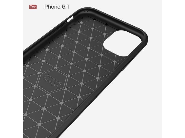 Image du produit Screenguard Apple iPhone 11 Étui en carbone brossé TPU souple (Apple iPhone 11)