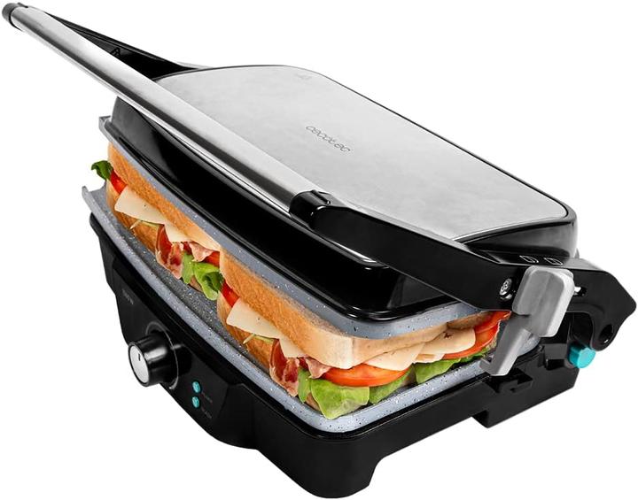 Produktbild Cecotec Grill électrique Rock'n Grill 1500 Stone Ceramic Mix&Grill (Noir/Gris)