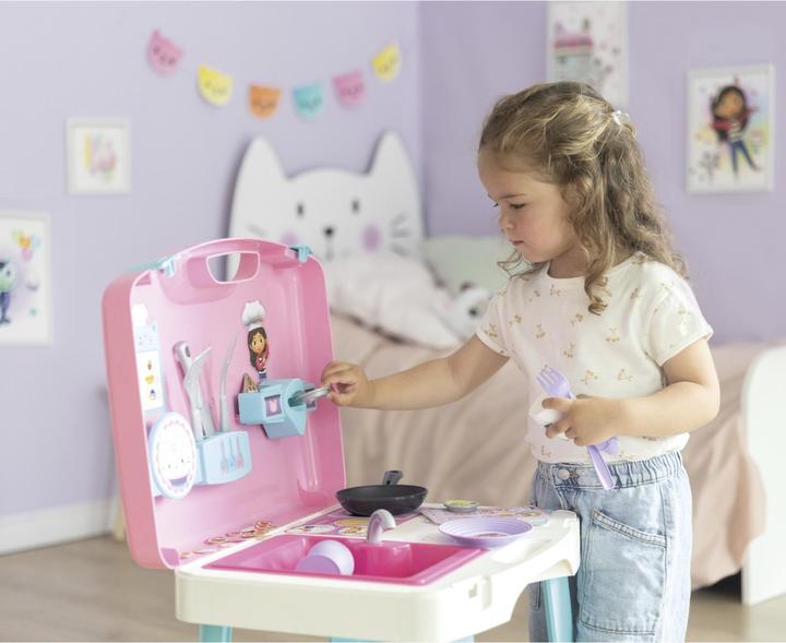 Actual product image Smoby Gabby's Dollhouse Mobile Play Kitchen (43 x 35 x 76 cm) - With 13 accessories - for children from