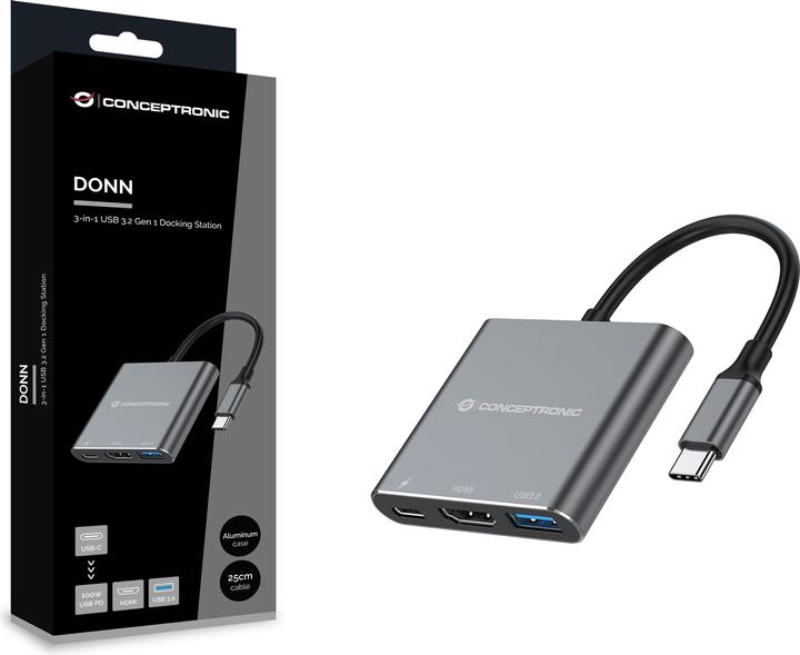 Conceptronic USB Typ-C zu (USB-C, USB-A, HDMI, 25 cm)