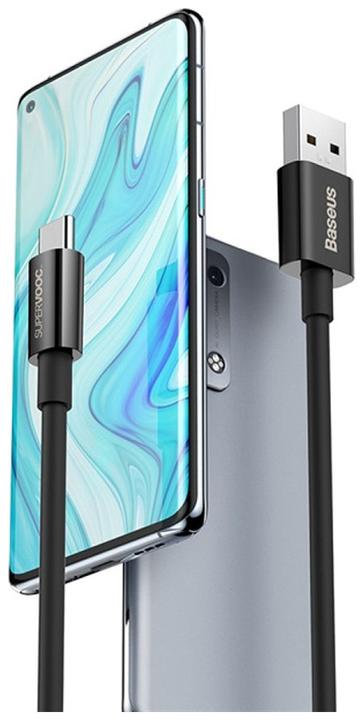 Actual product image Baseus Superior Series (SUPERVOOC) Fast Charging Data Cable USB to Type-C 65W 2m Black (2 m, USB 3.2 Gen 1, 65 W)