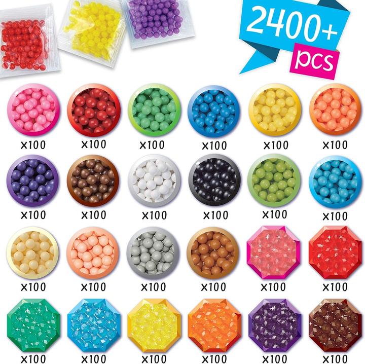 Actual product image Aquabeads 2400 colourful craft beads refill pack - refill set