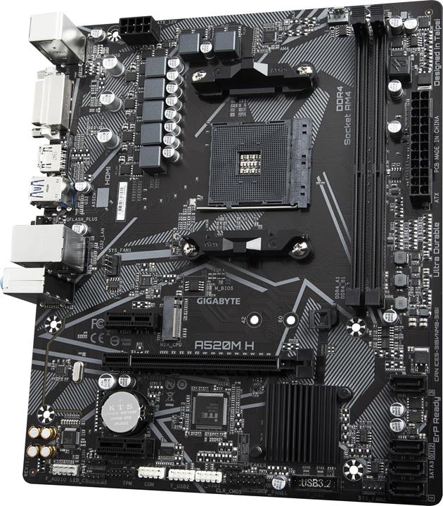 Actual product image Gigabyte A520M H (AM4, AMD A520, mATX)