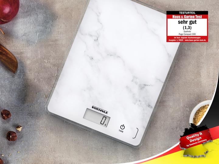 Actual product image Soehnle Digital Kitchen Scale Page Compact 300 Marble