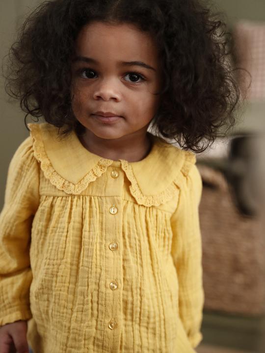 Actual product image Vertbaudet Baby Bluse mit Bubikragen, Baumwollmusselin (80)
