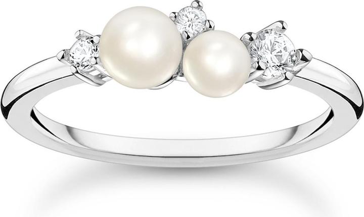 Produktbild Thomas Sabo Ring Perlen mit weissen Steinen silber (56, 925 Silber)