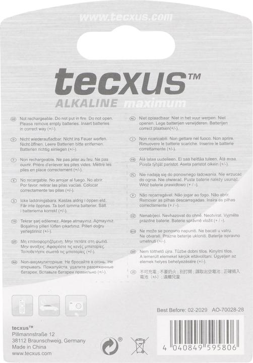 Image du produit Tecxus LR23 (2 pcs, LR23, 55 mAh)