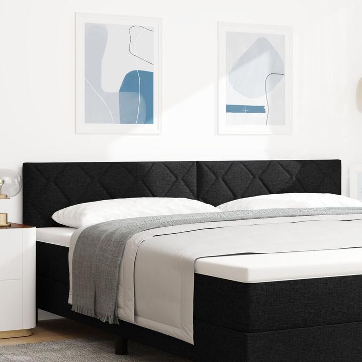 Produktbild VidaXL Kopfteil mit Rautenmuster Schwarz 200 cm Stoff