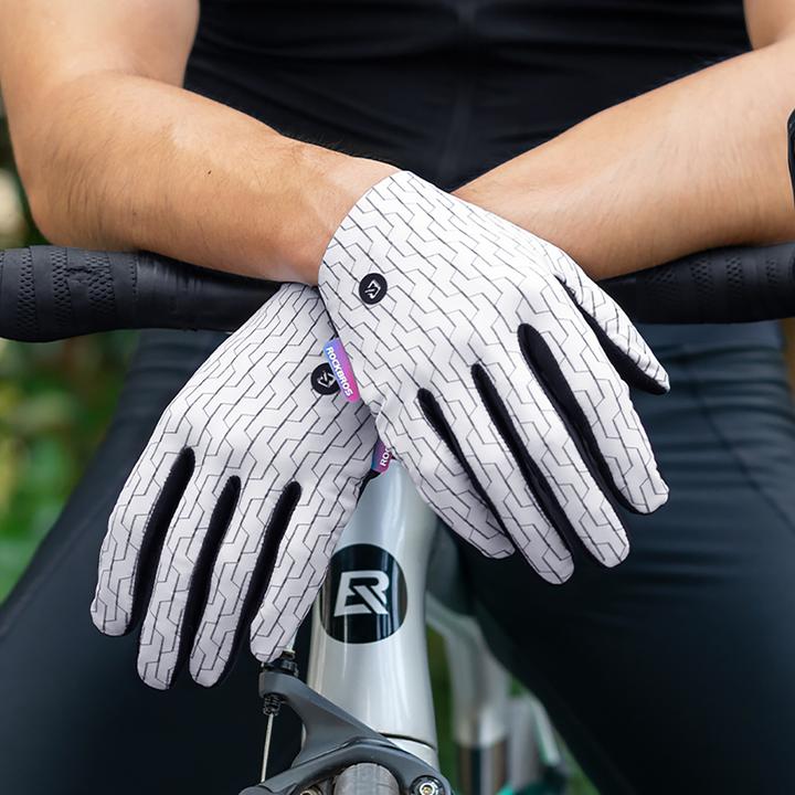 Actual product image Rockbros MTB cycling gloves size: XL - white and black (XL)