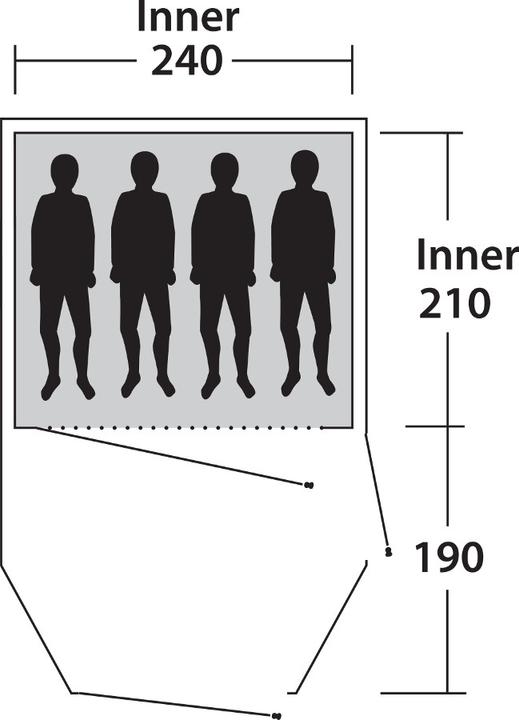Actual product image Outwell Fresno 400 Tent (Tunnel tent, 6.60 kg, 4 persons)