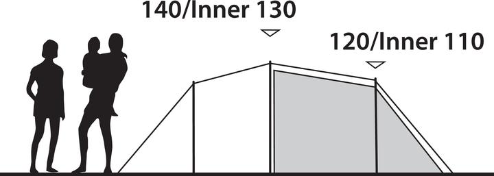 Actual product image Outwell Fresno 400 Tent (Tunnel tent, 6.60 kg, 4 persons)