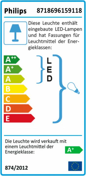 Label énergétique Philips Base de Hue Wellner (806 lm, E27)