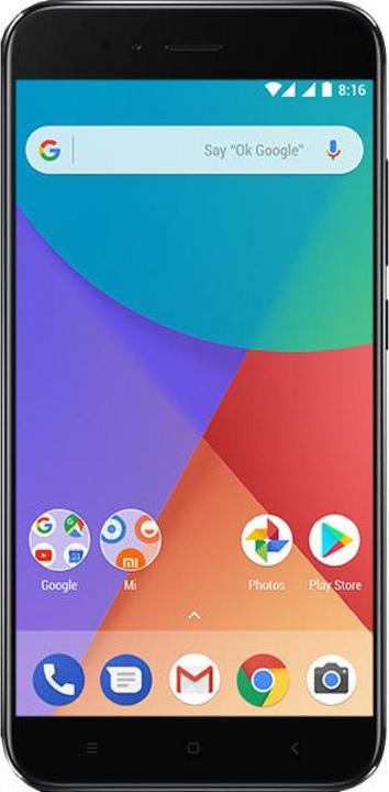 Xiaomi Mi A1 (64 Go, Noir, 5.50", Double SIM hybride, 12 Mpx, 4G)