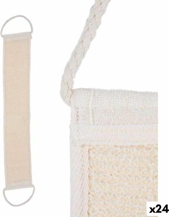 Berilo Körperschwamm Mit Griffen Weiss Beige 20 x 2,5 x 9,5 cm (24 Stück) (Intimwaschlotion)