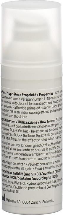 Nährwerte und Zutaten Dul-X Relax Neck (50 x, 50 ml, 108 g)