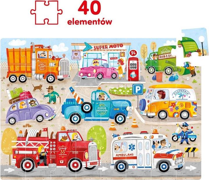 Produktbild Czuczu Moto puzzle Auta 40el 3+ (40 Teile)