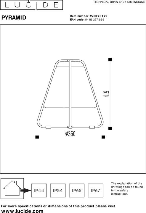 Image du produit Lucide Pyramid (238 lm)