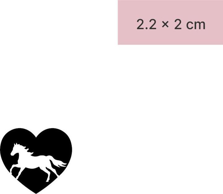 Produktbild minink Temporäres Tattoo – Pferd und Herz