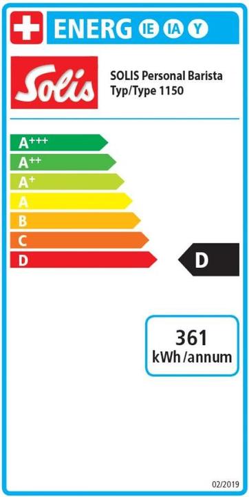 Energy Label Solis Personal Barista