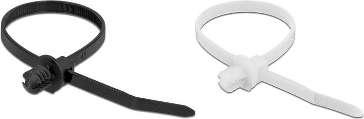 Produktbild Delock Kabelbinder mit Lamellenfuss L 200 x B 4,8 mm 100 Stück (Klettkabelbinder, 200 mm, 100 Stk.)