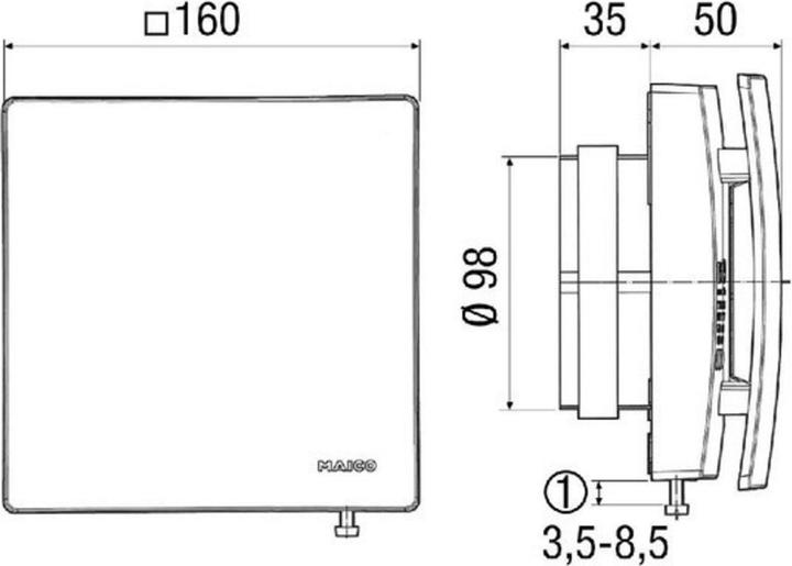 Actual product image Maico Inner shutter AE 10/1