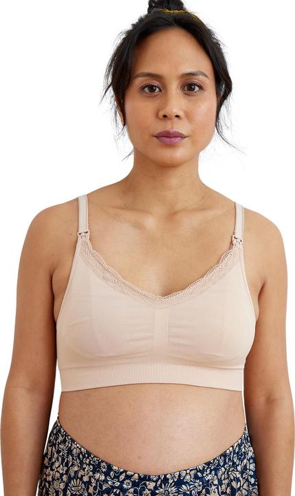 Produktbild Vertbaudet 2er-Pack nahtlose Bustiers für Schwangerschaft und Stillzeit mit Spitze (XL)