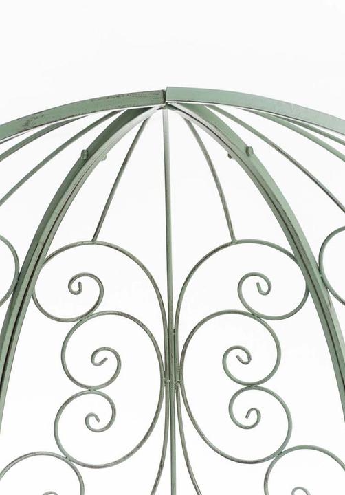 Produktbild Swisshandel24 Halbpavillon Rosie mit Sitzbank, antik-grün (58 cm, 120 cm)