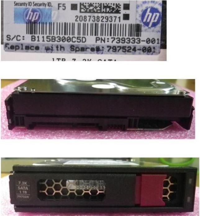Actual product image HP DRV HD 1TB 6G 7.2K 3.5 SATA LP (1 TB, 3.5")