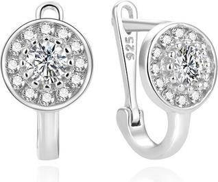 Beneto Fashion silver earrings with zircons AGUC2189L (L)