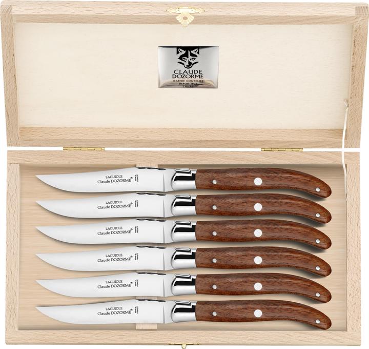 Laguiole Claude Dozorme couteau à steak (6 pièce(s), Couteau)