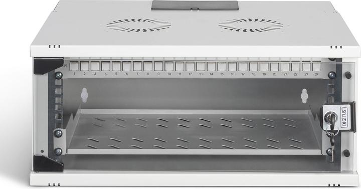 Produktbild Digitus 19" Netzwerk-Set, 4HE Wandgehäuse und Zubehör, gr SOHO PRO Version (19 Zoll Rack)