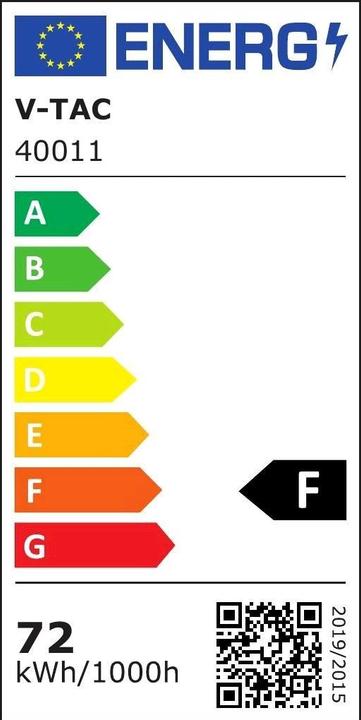Energie-Label V-TAC VT7390 76W LED Designer Hängelampe Triac Dimmbar Weiss 3000K (E27, 6500 lm)
