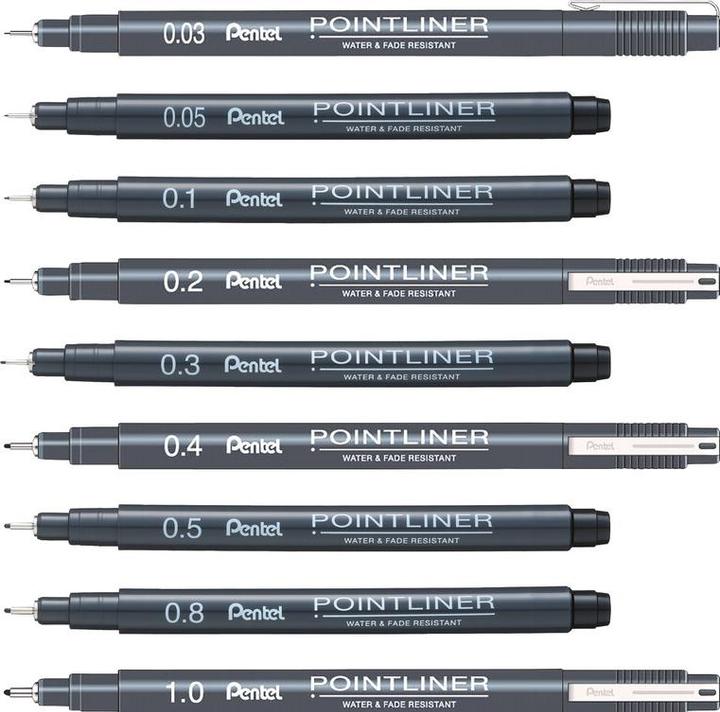 Actual product image Pentel Pointliner (Black, 1 x)