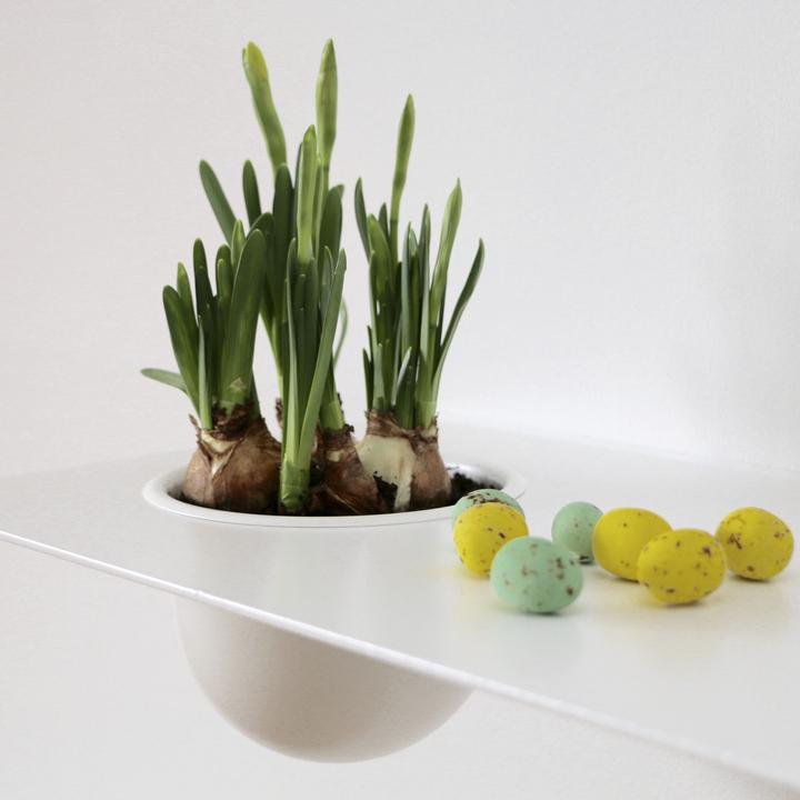 Image du produit Nichba Design Shelve01 Étagère murale avec bac à gauche (70 x 25 x 19 cm)