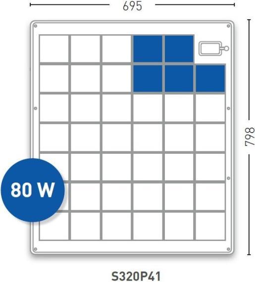 Actual product image Solara Semiflex S320P41 Marine (80 W, 3.70 kg)